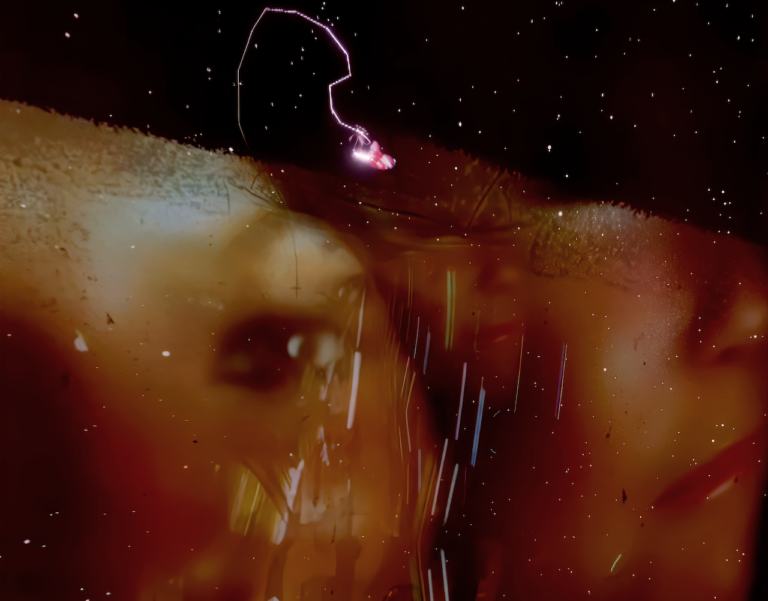 Still from Libby Heaney's quantum virtual reality artwork Heartbreak and Magic