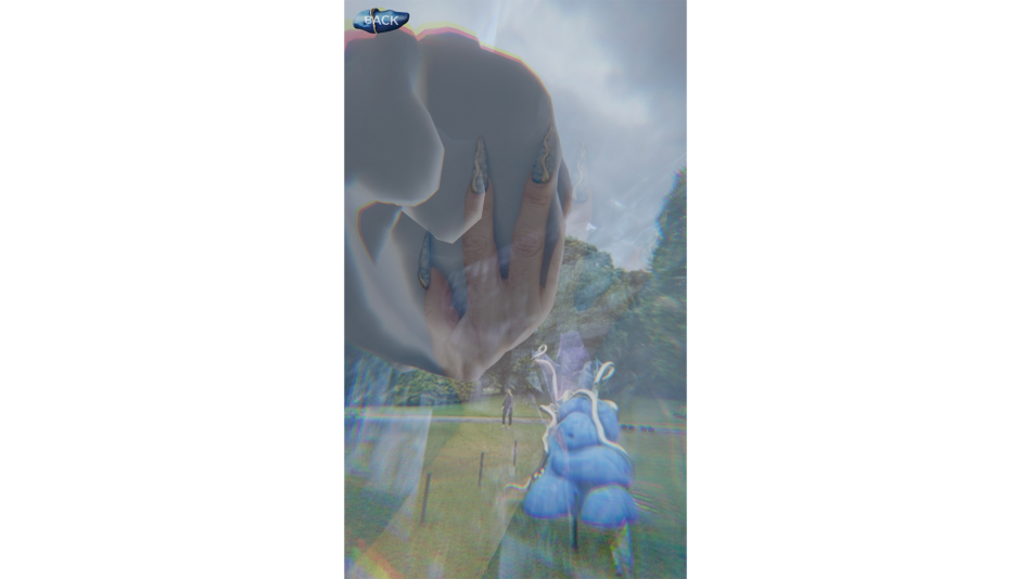 Ent- (many paths version), 2024. AR experience screenshots. Courtesy of Libby Heaney.