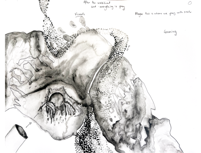 Visual proposal sketches for Heartbreak and Magic, 2024. Courtesy of Libby Heaney.