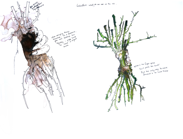 Visual proposal sketches for Heartbreak and Magic, 2024. Courtesy of Libby Heaney.