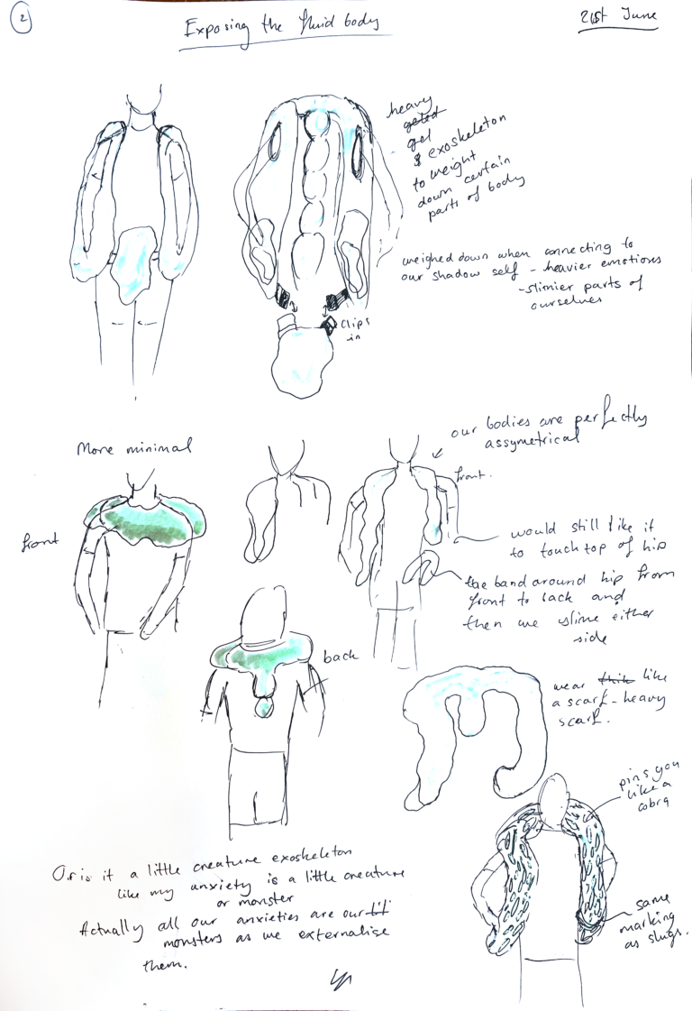 Sketches for installation of Heartbreak and Magic, 2024. Courtesy of Libby Heaney.