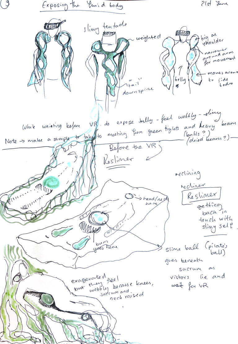 Sketches for installation of Heartbreak and Magic, 2024. Courtesy of Libby Heaney.