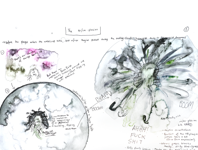 Quantum storyboard sketches for Heartbreak and Magic, 2024. Courtesy of Libby Heaney.