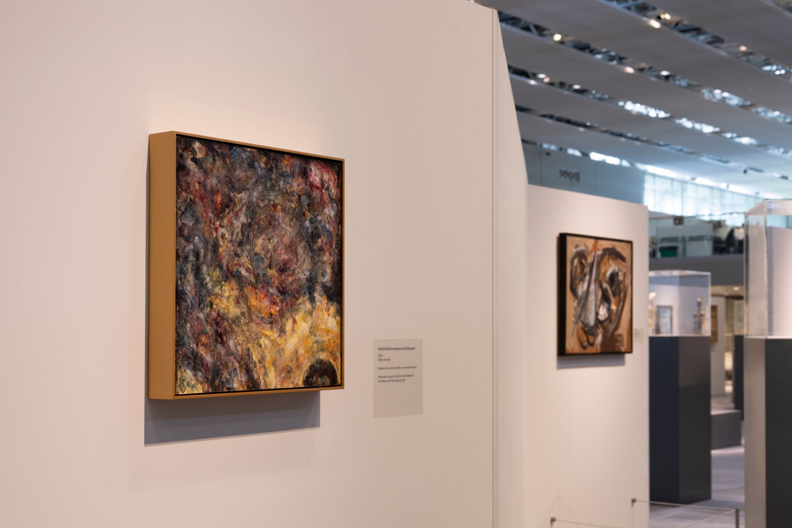 Installation view: Libby Heaney, Hold Hold (sensations and dreams), 2026. Sainsbury Centre, Norwich, 16th May - 4th October 2026. Photo: Kate Wolstenholme.